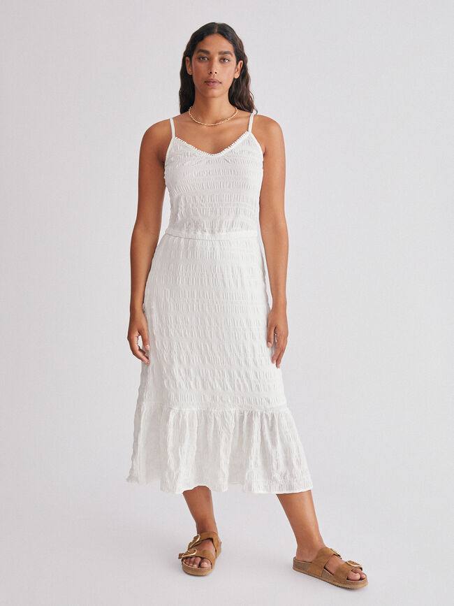 Vestido tirantes estructura Crudo