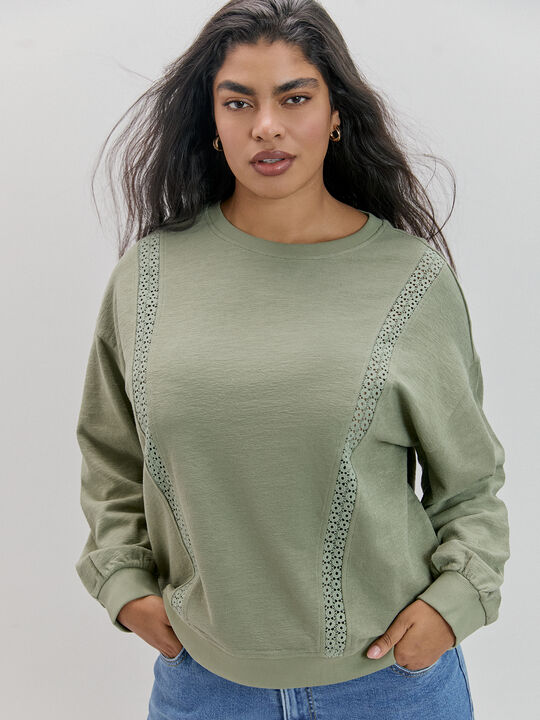 SUDADERA DETALLE kaki claro image number null