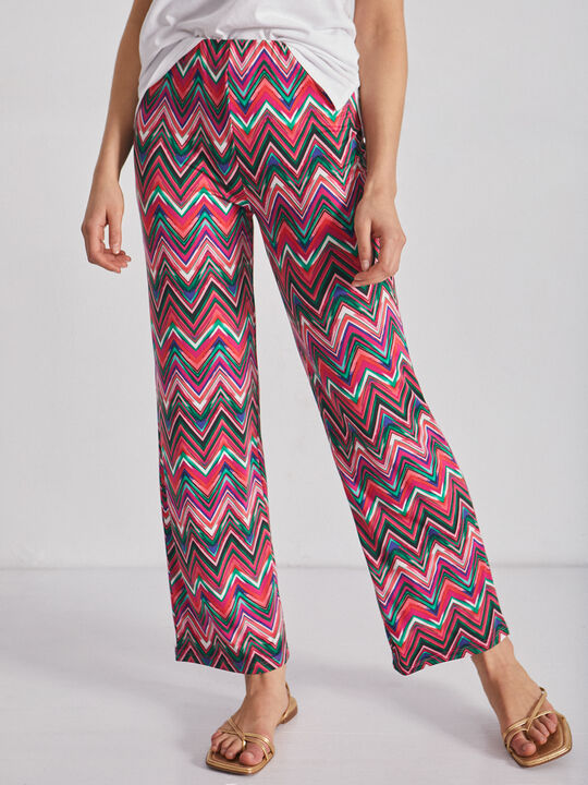 Pantalon estampado Fucsia Oscuro image number null