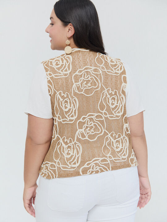 CHALECO FLORES. Marron image number null