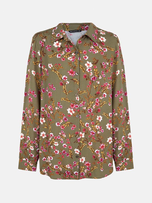 blusa visco print Kaki