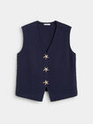CHALECO BOTONES ESTRELLA Azul Marino