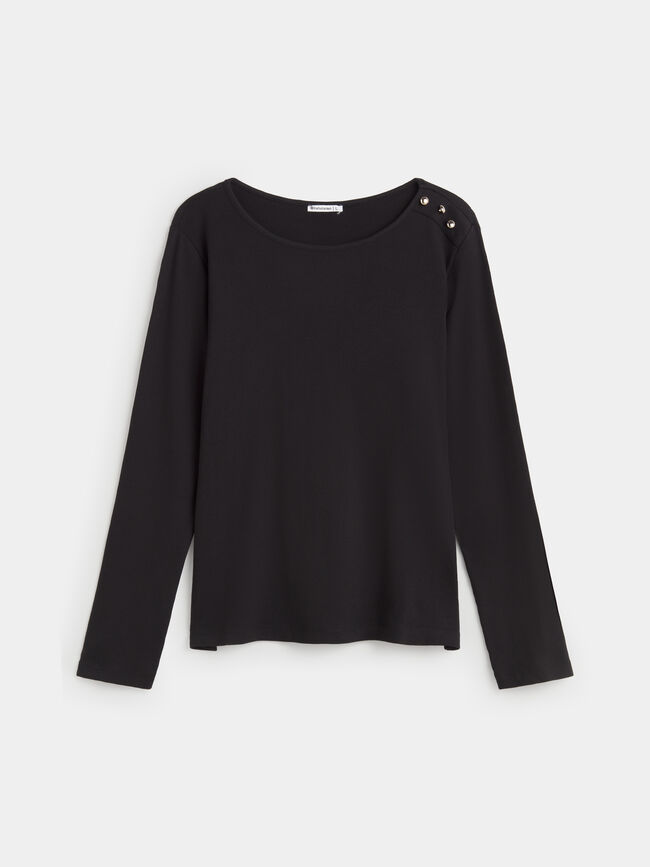 CAMISETA MANGA LARGA Negro