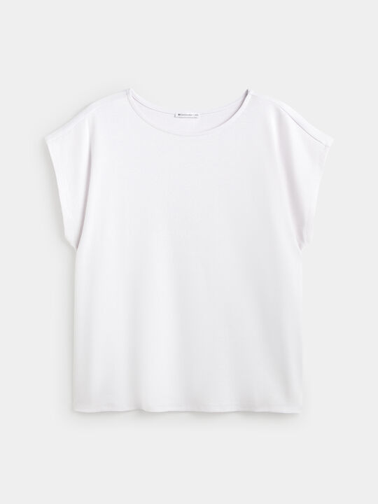 CAMISETA HOMBRO CAIDO Blanco Optico image number null