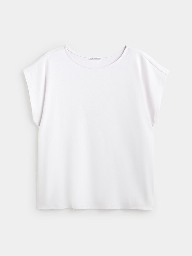 CAMISETA HOMBRO CAIDO Blanco Optico