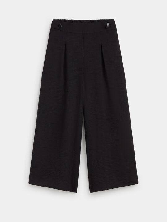 PANTAL&Oacute;N ANCHO BOTONES Negro image number null