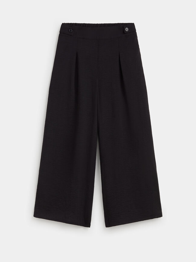 PANTAL&Oacute;N ANCHO BOTONES Negro