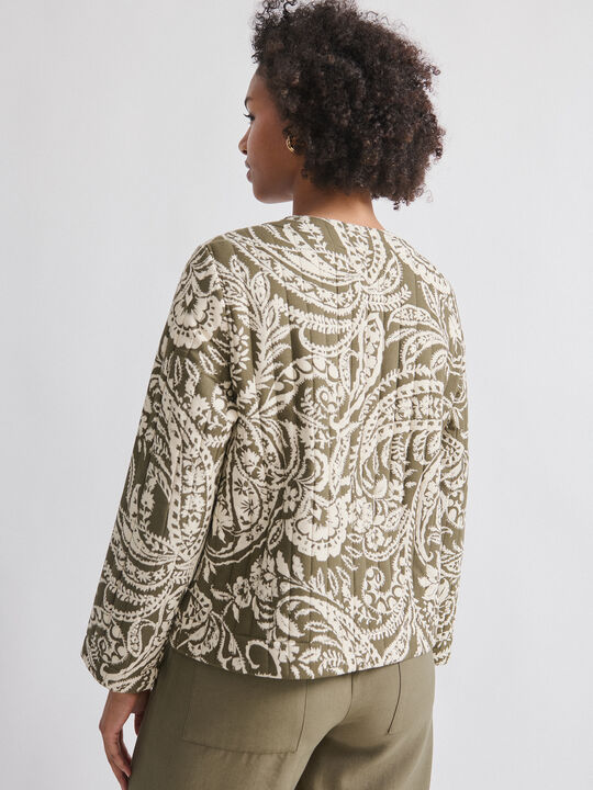 CHAQUETA ACOLCHADA PRINT Kaki image number null