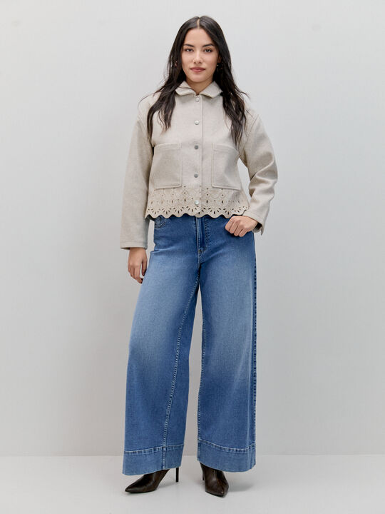 CHAQUETA PA&Ntilde;O TROQUELADA Crudo image number null