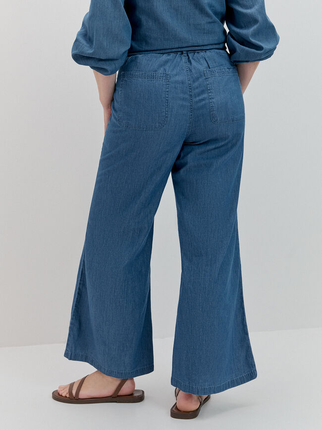 PANTALON CULOTTE Mid blue