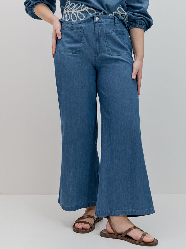 PANTALON CULOTTE Mid blue