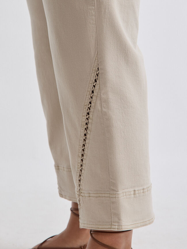 PANTALON COLOR ENTREDOS kaki claro