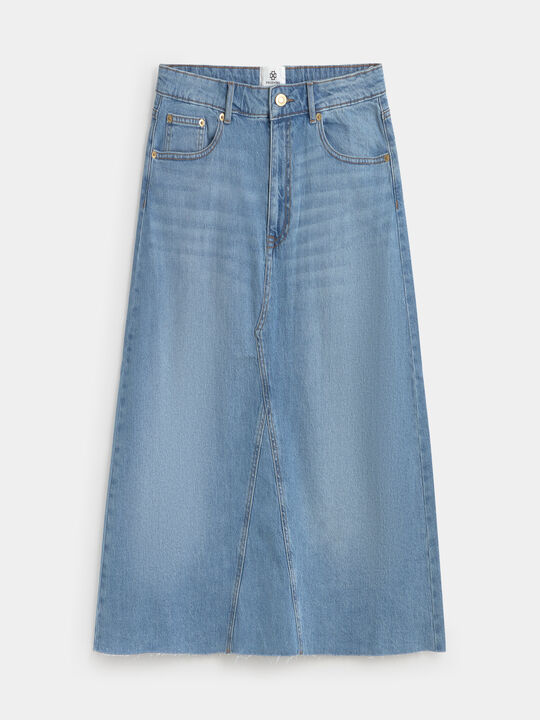 FALDA VAQUERA EVASE Mid blue image number null