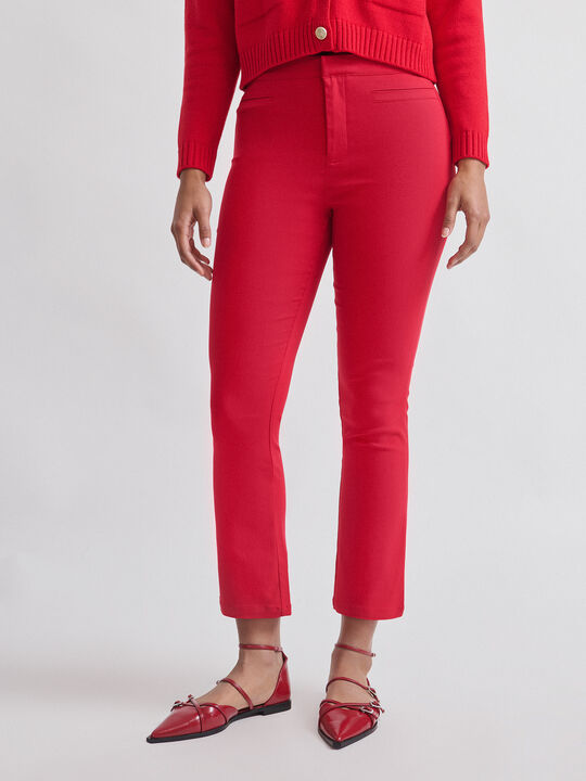 PANTALON RECTO Rojo Oscuro image number null