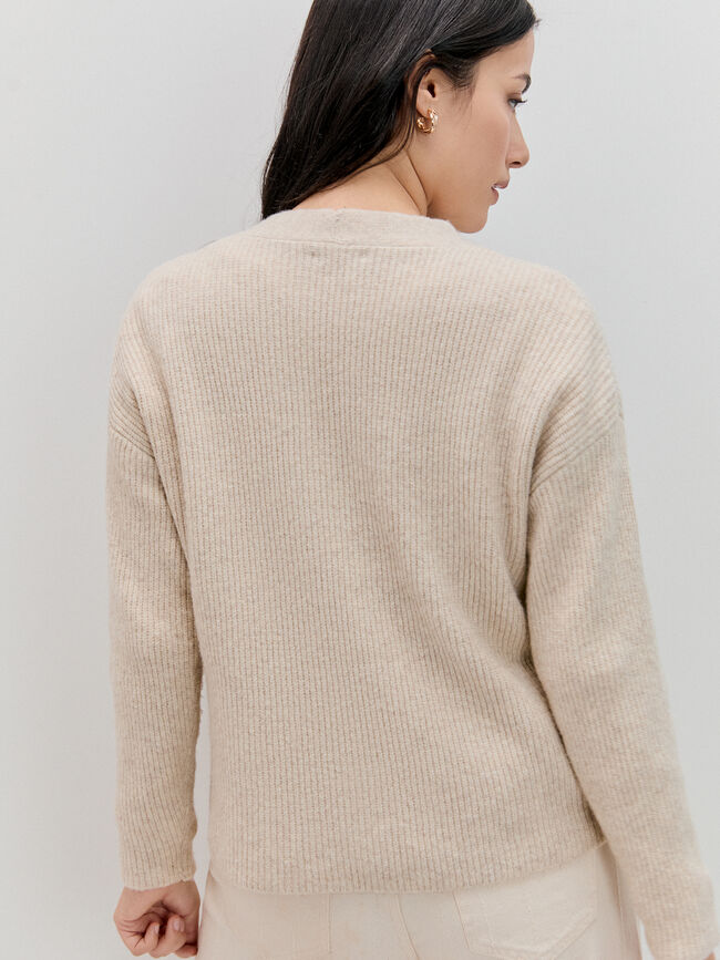CARDIGAN PICO OVERSIZE Camel