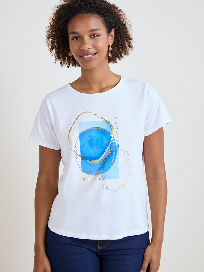 CAMISETA MAR DORADO Blanco Optico