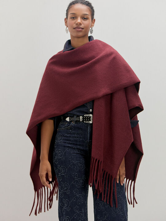 PONCHO LISO Vino image number null