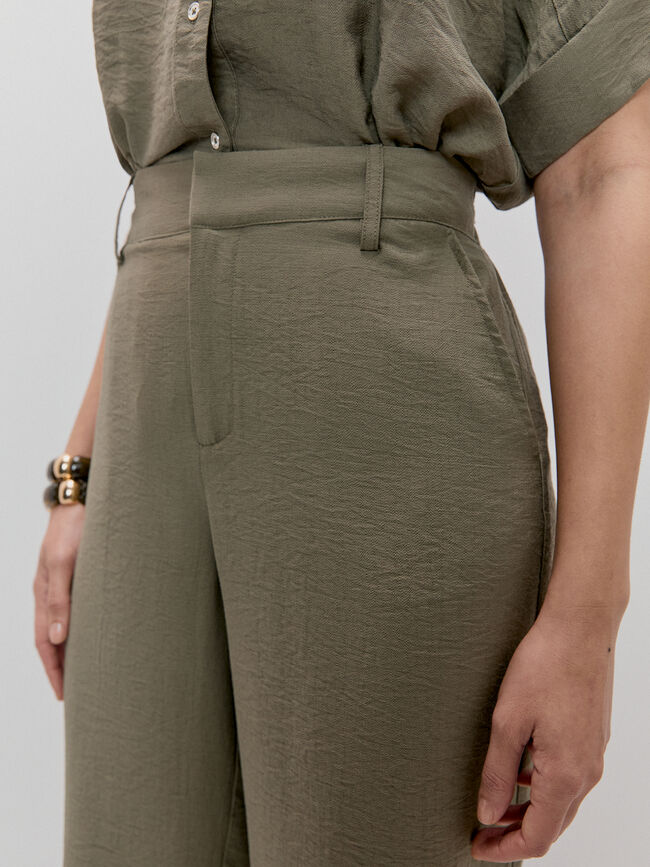 PANTAL&Oacute;N ANCHO Kaki