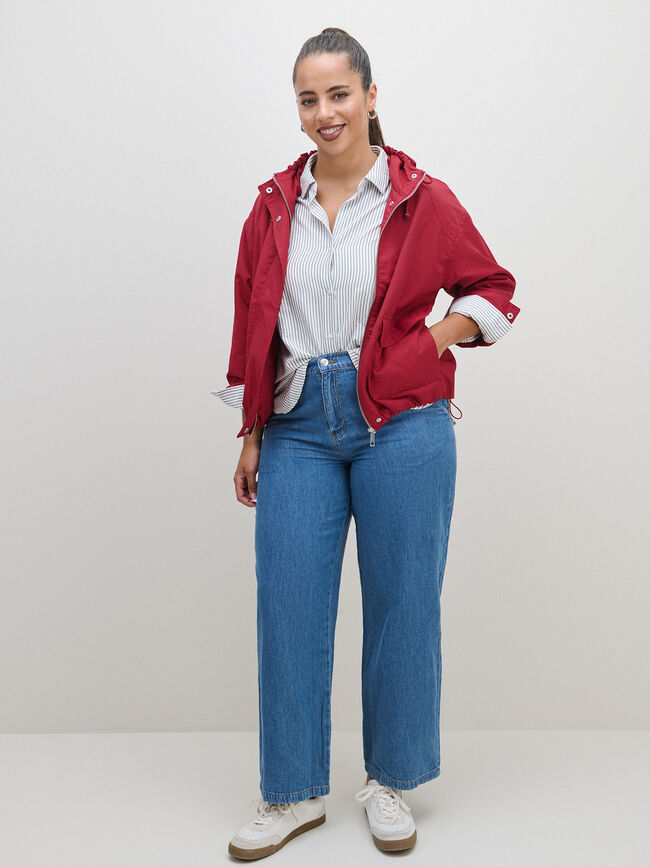 PARKA CAPUCHA Rojo Cereza