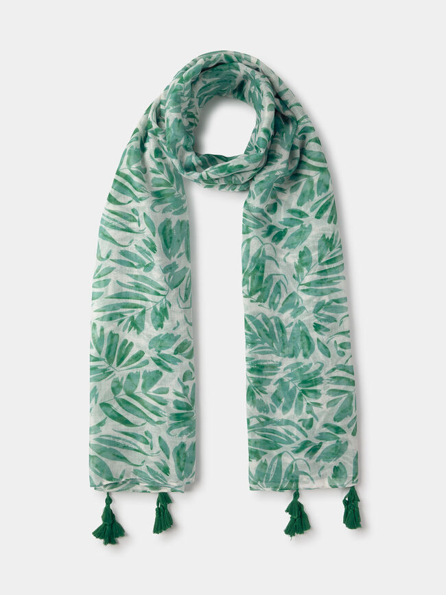 PA&Ntilde;UELO ESTAMPADO HOJAS Crudo