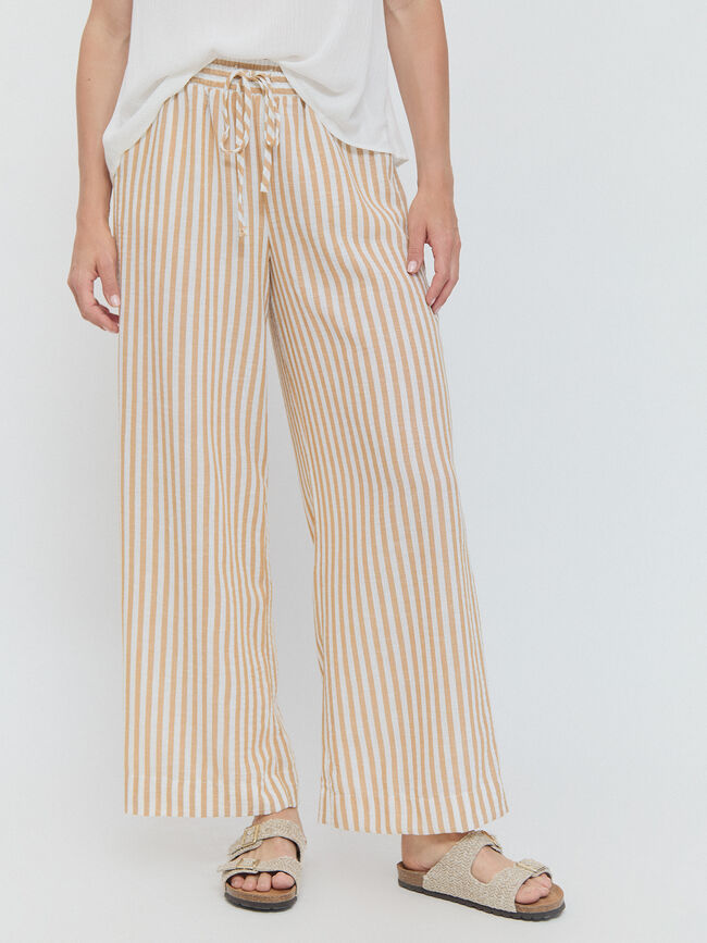 PANTALON RUSTICO FLUIDO Crudo