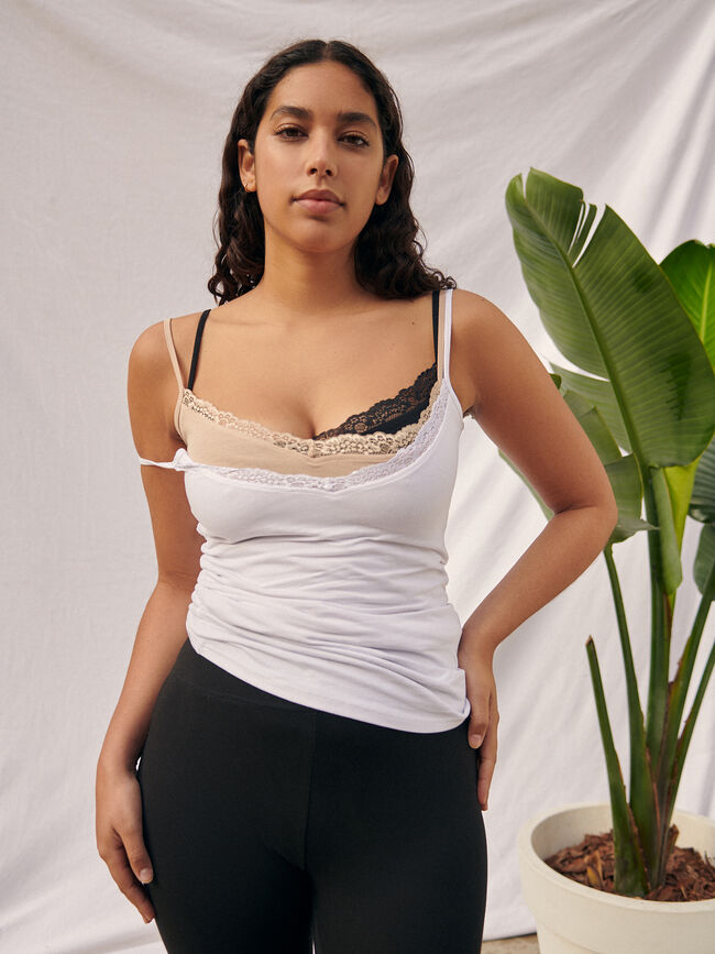 TOP encaje Blanco Optico