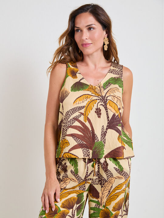 TOP ESTAMPADO CONJUNTO Light Ocre image number null