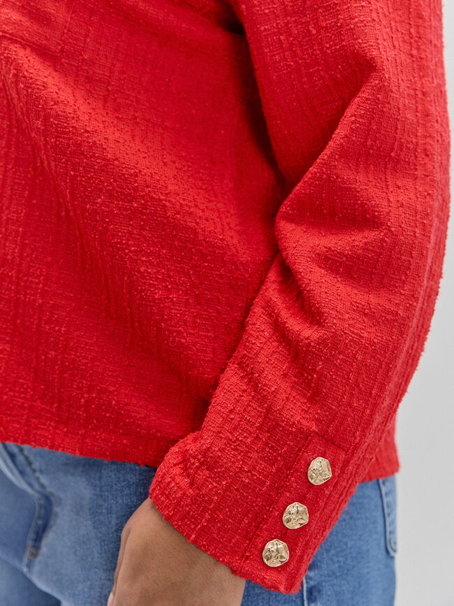 CHAQUETA CUELLO PICO Rojo