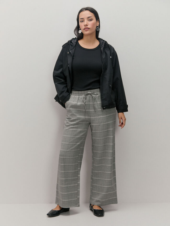 PANTALÓN PALAZZO PIEDRA OSCURO