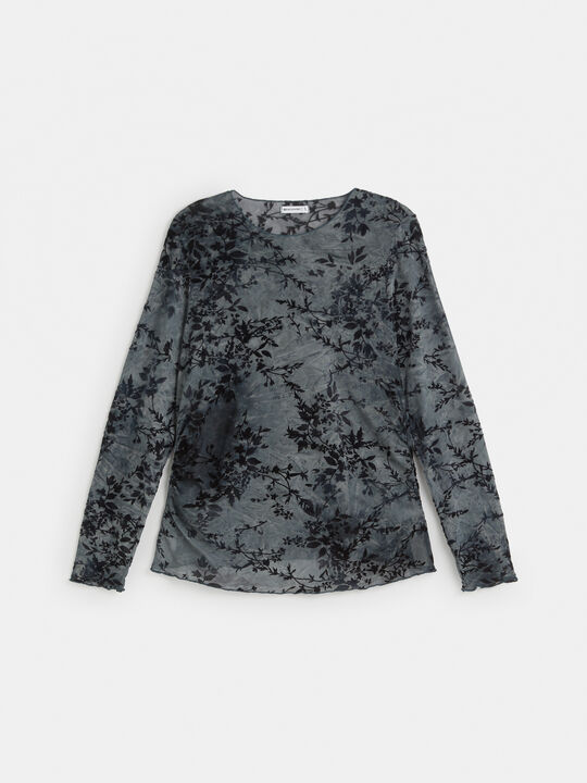 CAMISETA DETALLE FRUNCE Dusty Blue image number null