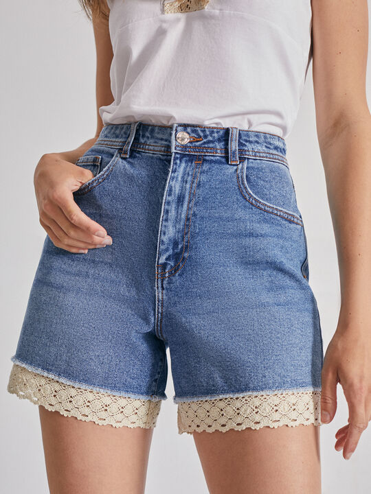 Short vaquero crochet Mid blue image number null