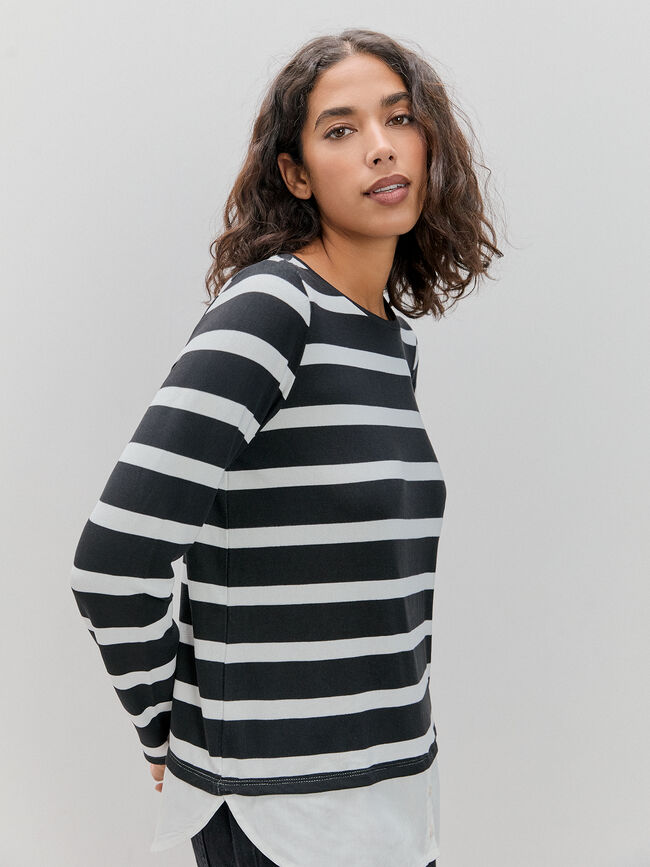 CAMISETA CON FALDÓN RAYAS Rayas 1