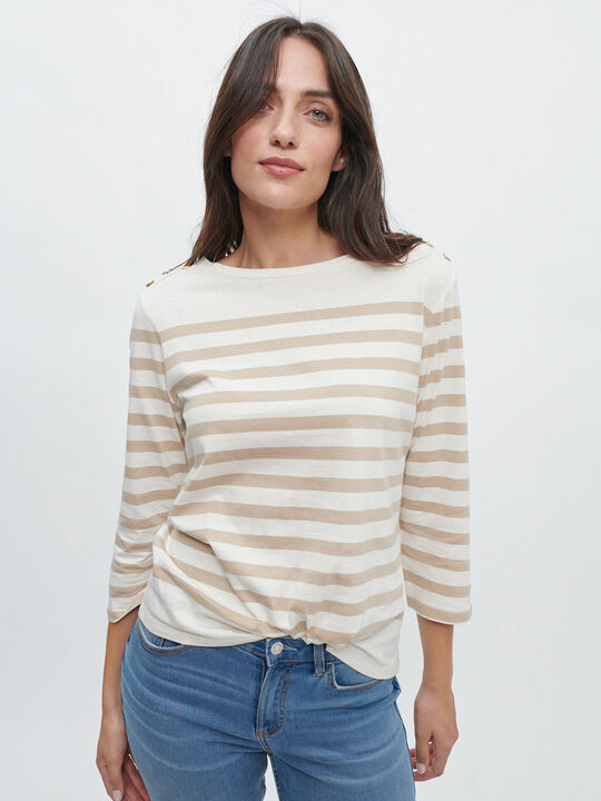 CAMISETA RAYAS BOTONES Estampado 1 image number null