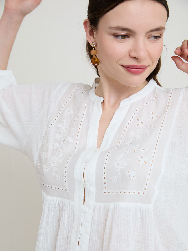 BLUSA BORADADO Blanco Optico