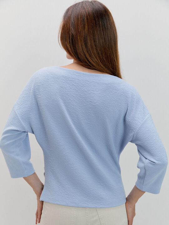 JERSEY TEXTURA Azul Chambray image number null