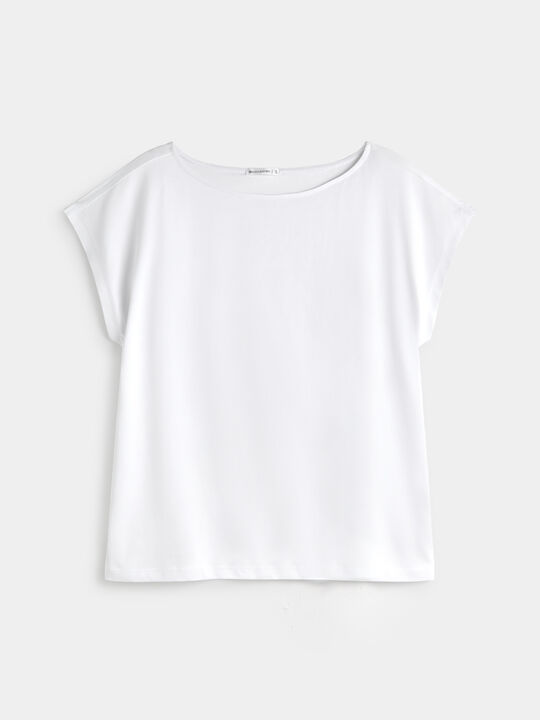 CAMISETA HOMBRO CAIDO Blanco Optico image number null