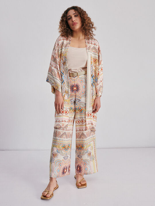 Kimono estampado Crudo Claro image number null