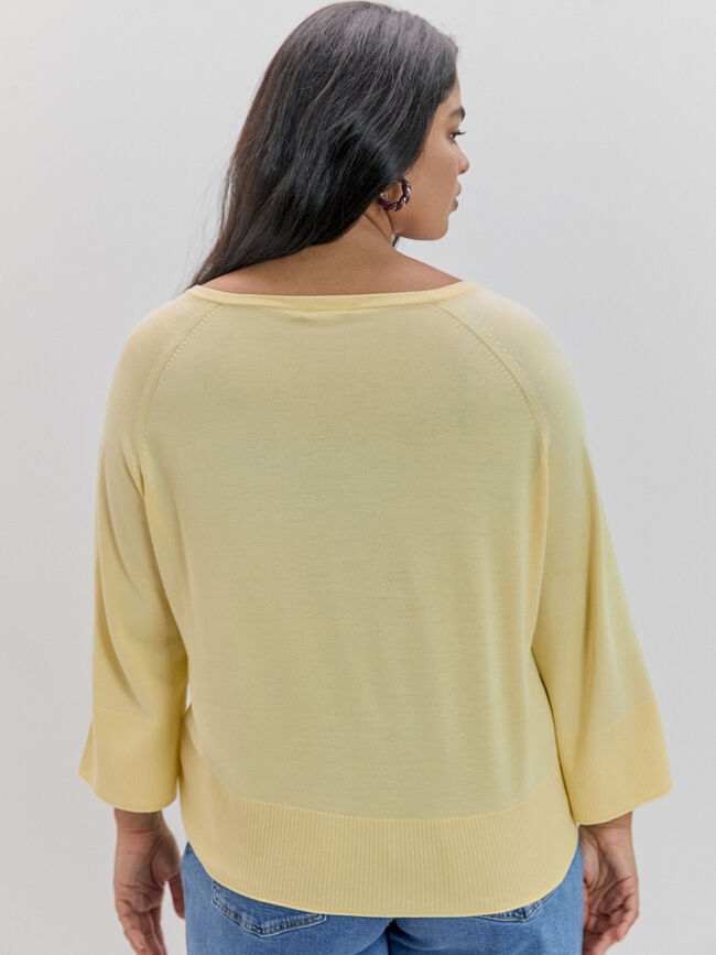 JERSEY CUELLO PICO Amarillo Pastel