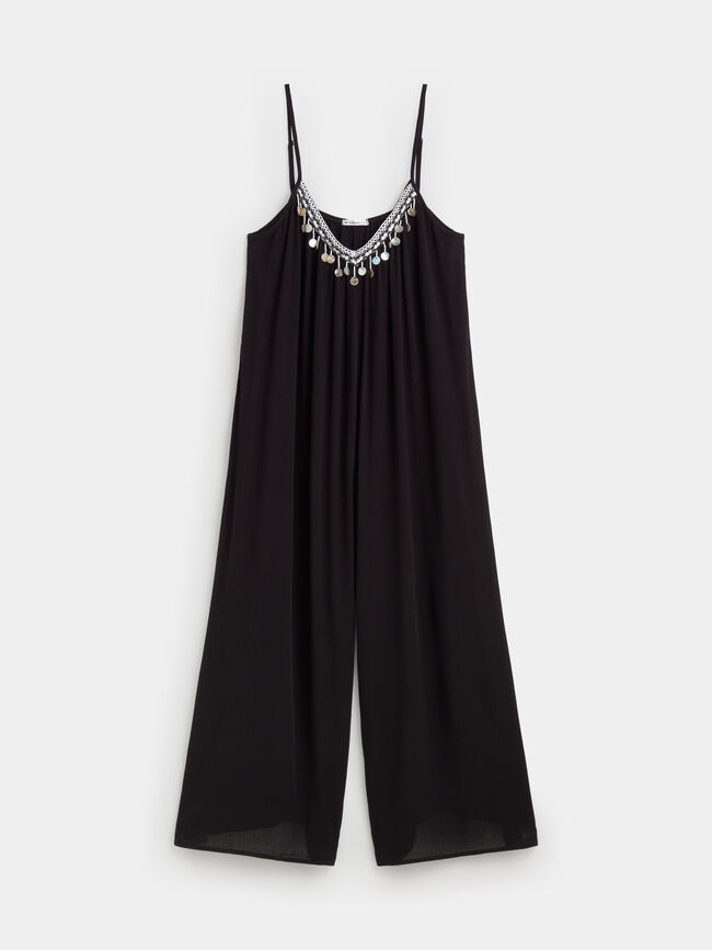 MONO DETALLE ESCOTE Negro