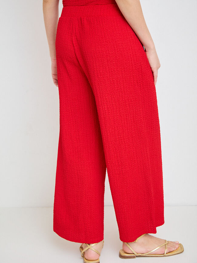 PANTALON CRINKLE Rojo