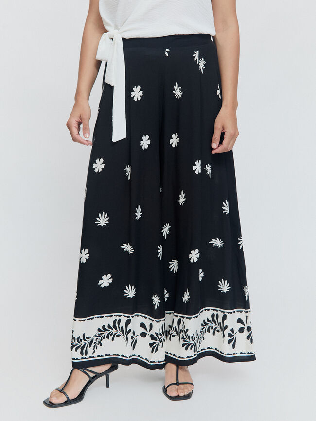 PANTALON PLIEGUES Negro