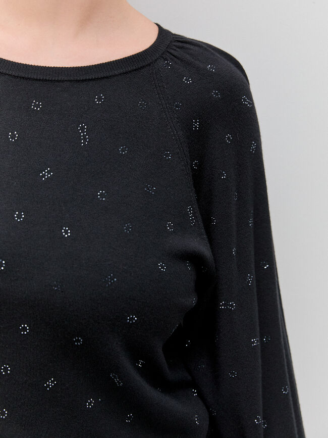 JERSEY ABULLONADO TERMOFIJADO Negro