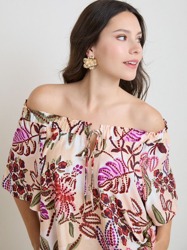 BLUSA GOMA CUELLO Crudo