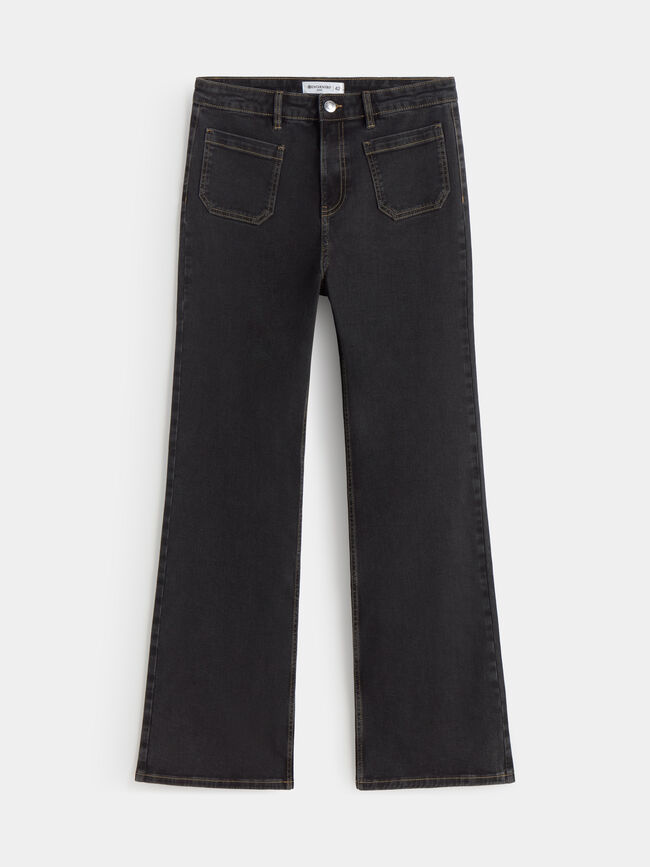 WIDE LEG BOLSILLOS Negro