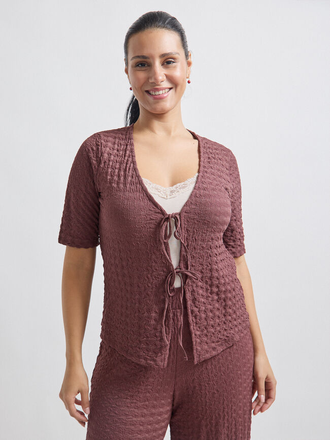 CAMISETA LAZOS TEXTURA Marron
