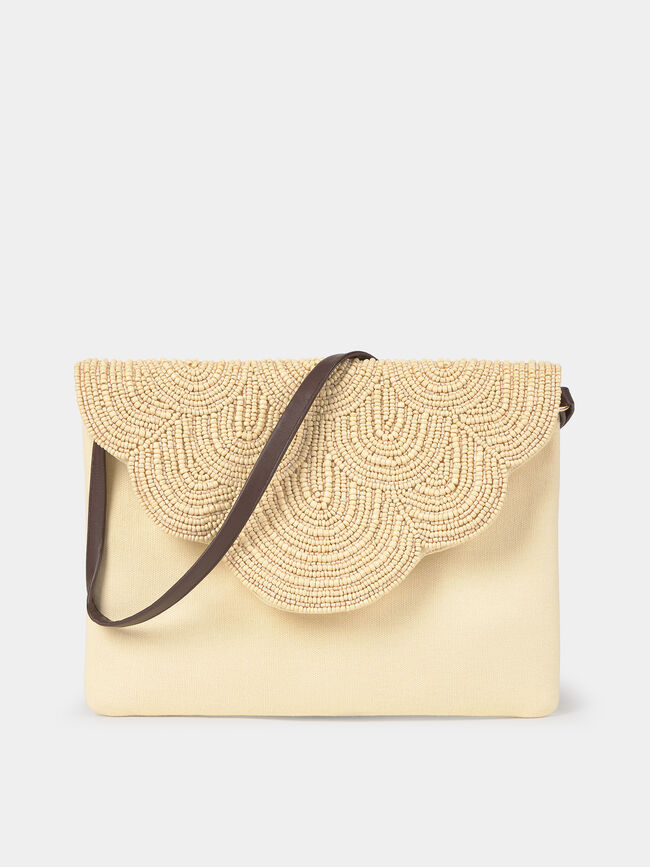 BOLSO MANO BOLAS Beige