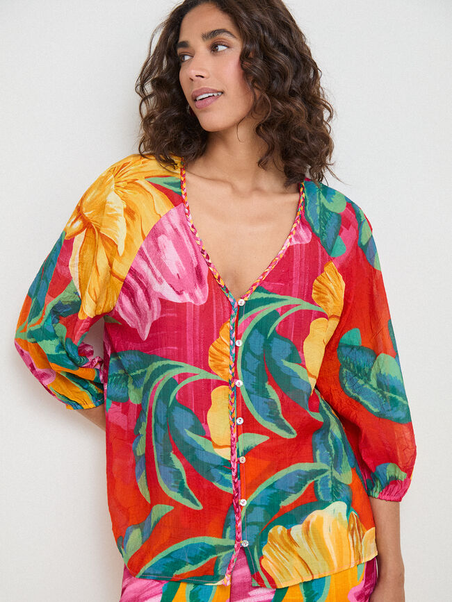 BLUSA DETALLE TRENZA Rosa Petunia