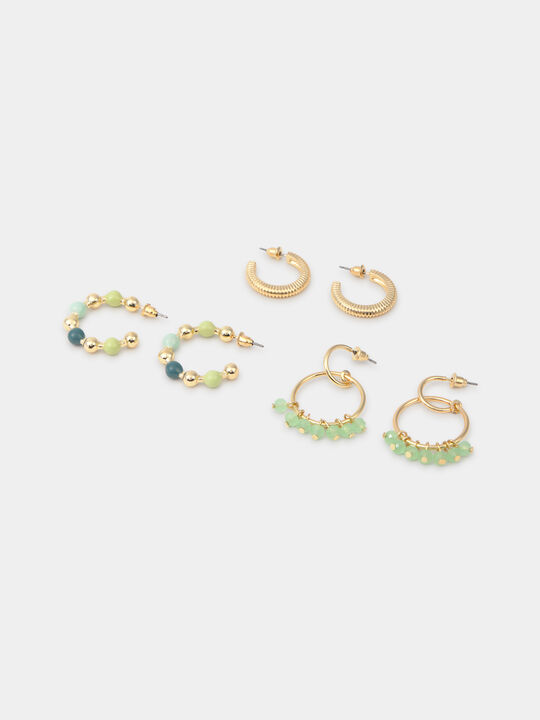 PACK TRES PENDIENTES Oro image number null