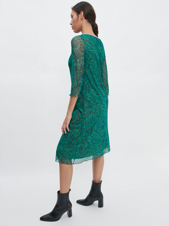 VESTIDO TUL Verde oscuro image number null