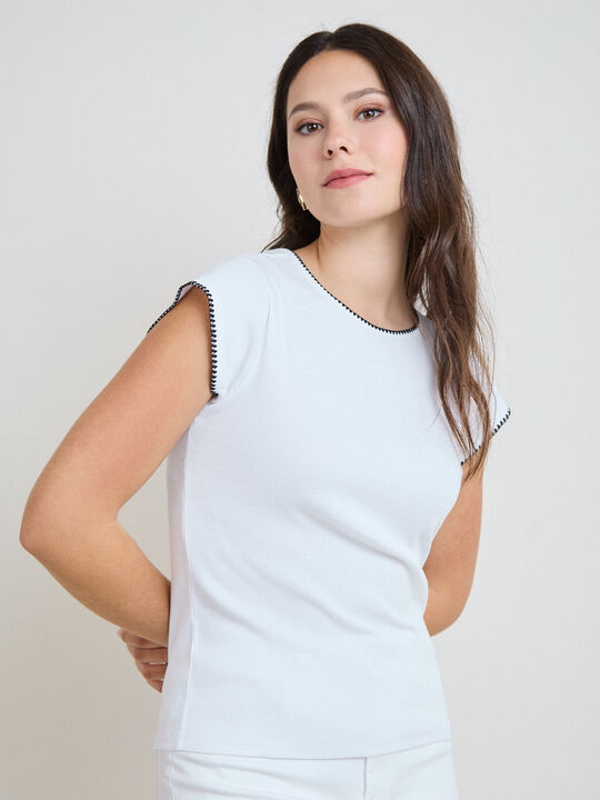 CAMISETA CANALE DETALLE Blanco Optico image number null